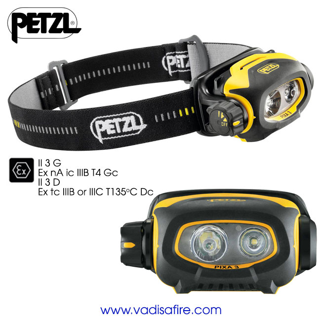 Đèn pin đội đầu Petzl PIXA 3 cứu hộ cứu nạn