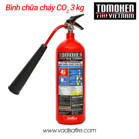 Bình chữa cháy xách tay CO2 3kg Tomoken